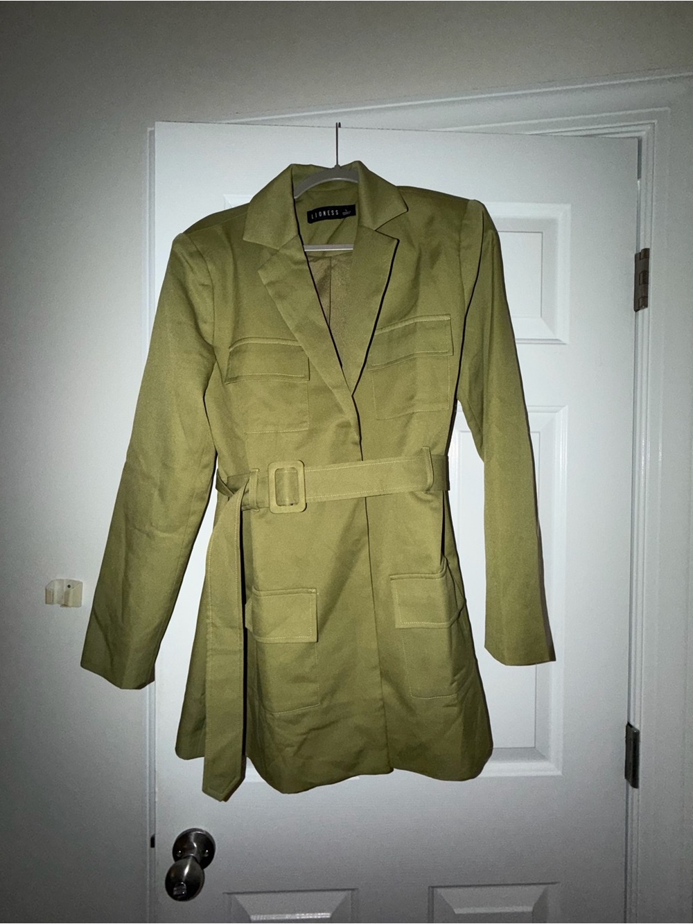 Lioness Olive Green Belted Blazer